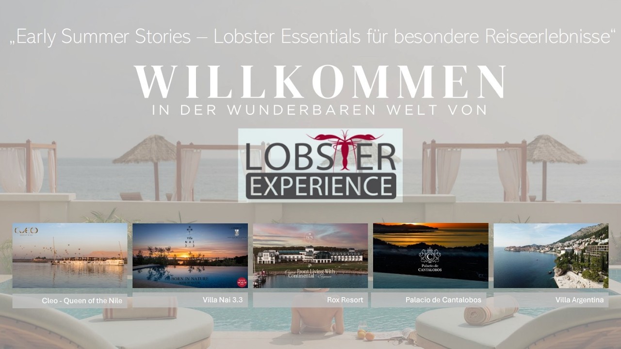 Lobster Webinar: Early Summer Stories – Lobster Essentials für besondere Reiseerlebnisse