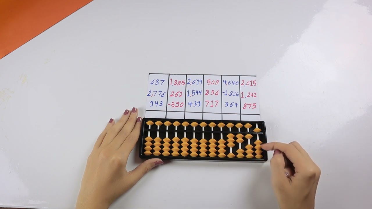 يوسي ماس -  الاعداد من 1000 ل4000 في السوروبان -  - تعليم اليوسي ماس بالعداد للأطفال مبسط