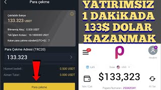 YATIRIMSIZ BEDAVA 1 DAKİKADA 130$ DOLAR KAZAN | internetten para kazanma -  bedava para kazanma