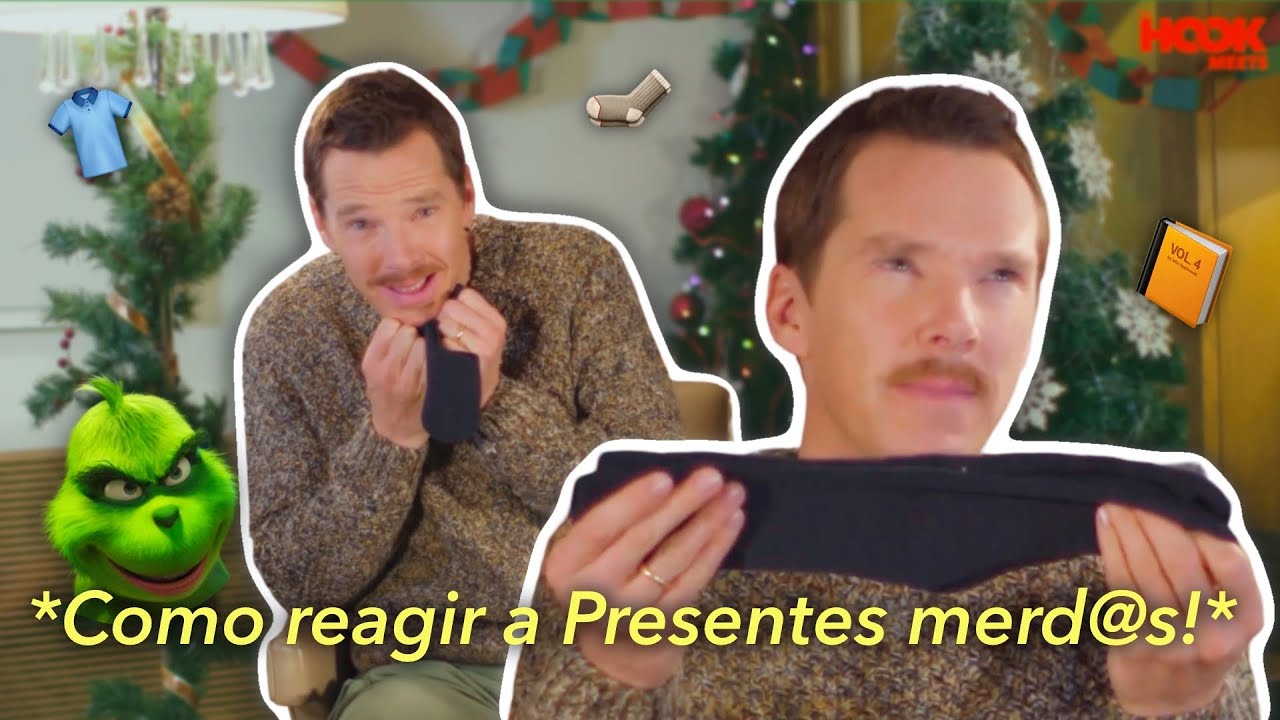 Benedict Cumberbatch te ensina a reagir a presentes de Natal ruins!