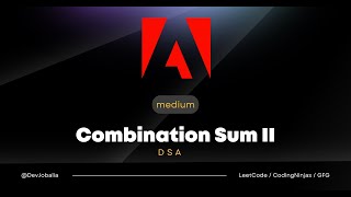 Combination Sum II (MEDIUM) | BACKTRACK | STRIVER SDE SHEET