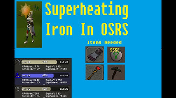 Runescape Super Heating Iron 85k XP/HR Train Mining/Magic/Smithing