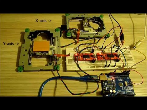 Using Arduino For Zen Xy Arduino DIY mini CNC Part1: Testing X and Y-axis - YouTube