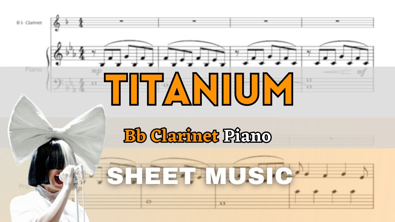 David Guetta - Titanium | Bb Clarinet and Piano (Sheet Music/Full Score)