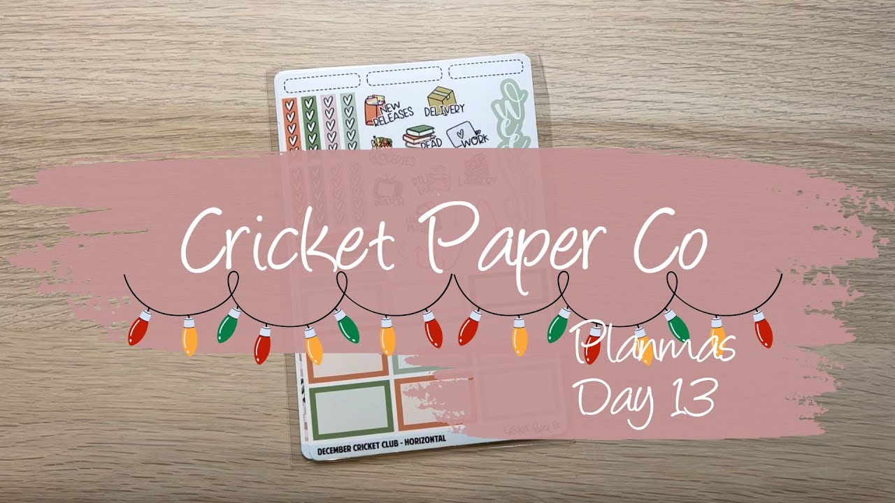 Planmas Day 13 | Cricket Paper Co Haul | @heathermarieplans - YouTube