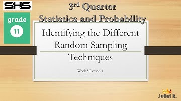 Identifying the Different Random Sampling Techniques