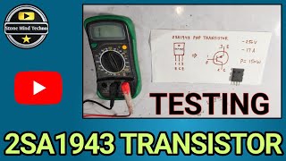 2Sa1943 Transistor Testing2Sa1943 Check Using By Multimeter