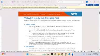 New Perspectives Access 2019 | Modules 1-4: SAM Capstone Project 1a Midwest Executive Professionals