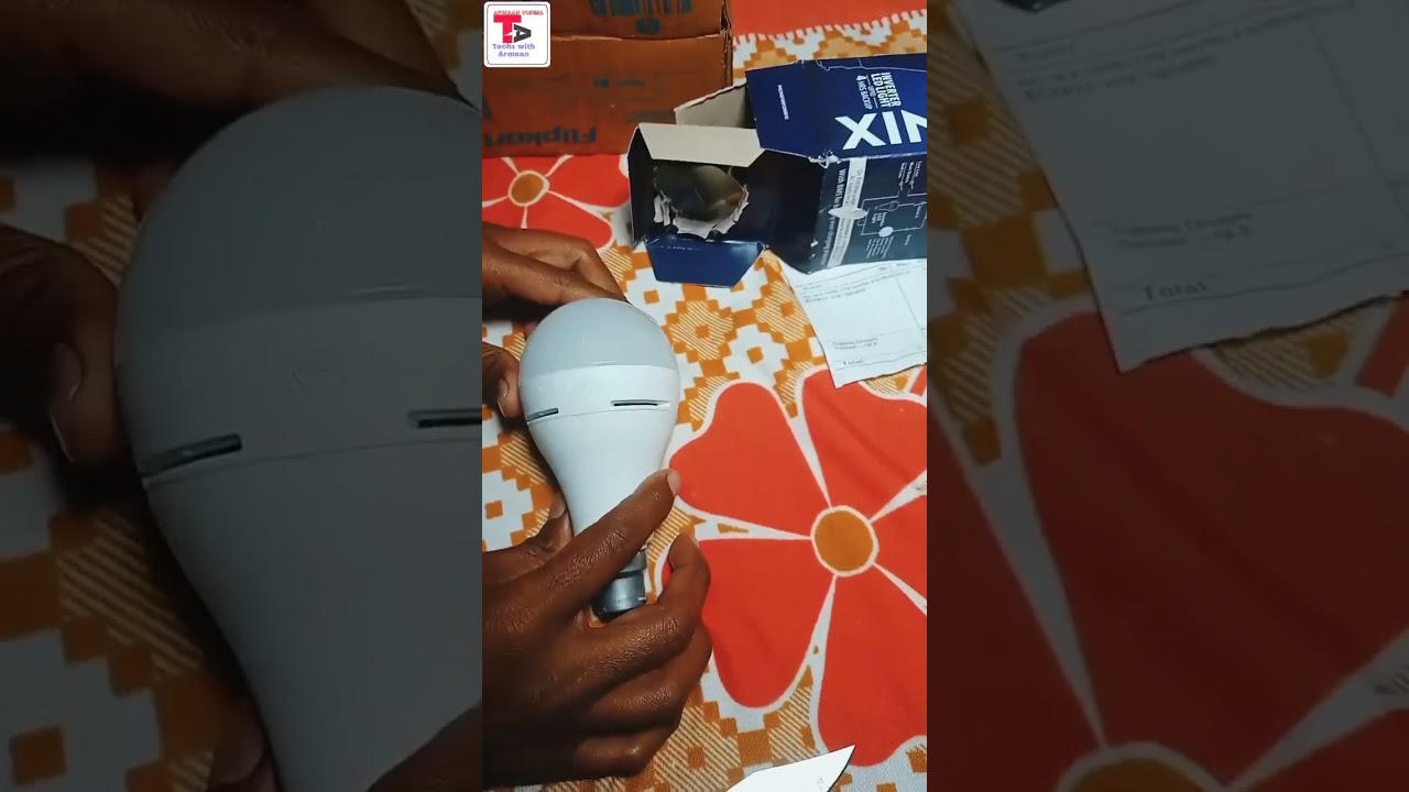 HALONIX PRIME 12W Inverter 4H Bulb Emergency LightWhite Unboxing &Review