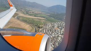 EasyJet flight from Dalaman Turkey to London Gatwick August 2019