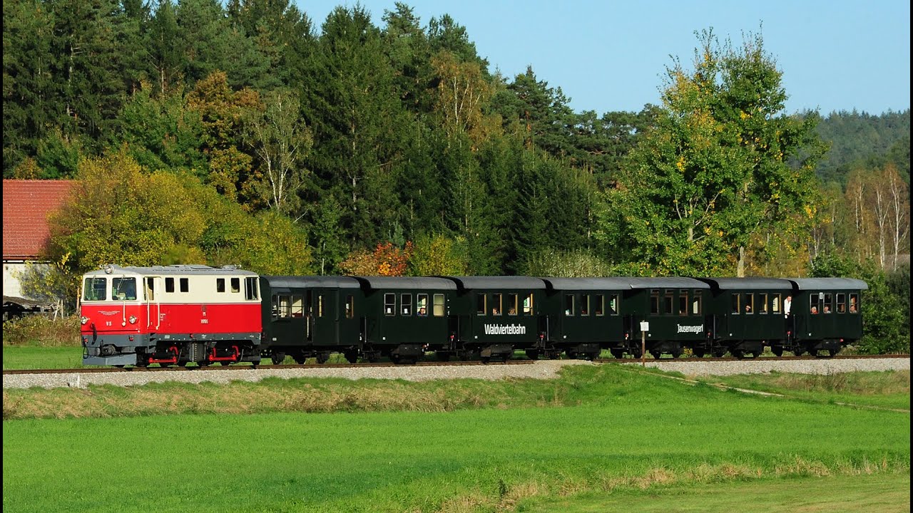 Waldviertelbahn NÖVOG V5 (ehemalig ÖBB 2095.05) von Gmünd nach Litschau und retour 09. 10. 2022