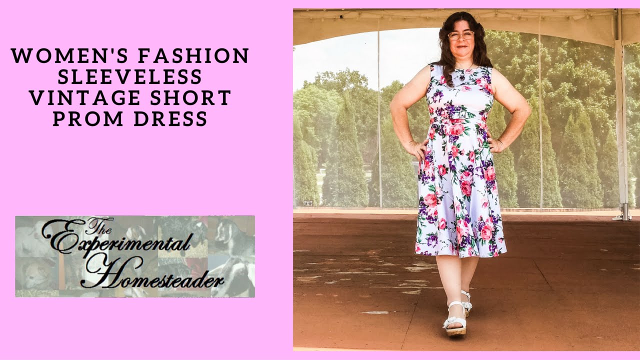 Women's Fashion Sleeveless Vintage Short Prom Dress YouTube