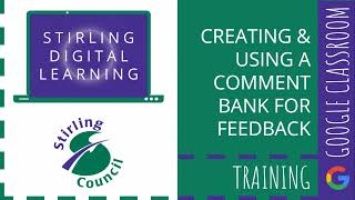 13. Creating and using a comment bank for feedback