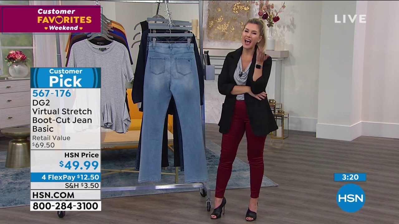 DG2 by Diane Gilman Women's Virtual Stretch Boot-Cut Jeans HSN 567-176 DG2 by Diane Gilman Women's Virtual Stretch Boot-Cut Jeans HSN 567-176
