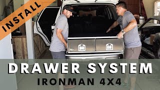 QUALITY-AFFORDABLE DRAWERS -TOYOTA 4RUNNER...IRONMAN 4X4 900MM LOCKSAFE TWIN DRAWERS