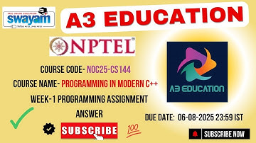 NPTEL Programming in Modern C++ Programming Week 1 Answers | Prof. Partha Pratim Das | IITKGP