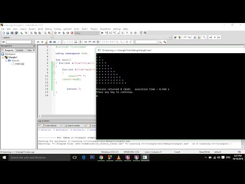 Printing a triangle in c++