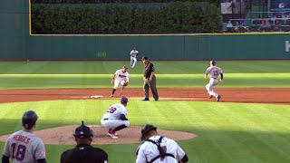 SD@CLE: Spangenberg steals sixth base of the season