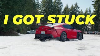 TESTING MY NEW CAMERA | SUPRA AND M4 VS SNOW | SONY FX30