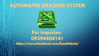 Excel4Skuls - Automated Grading System