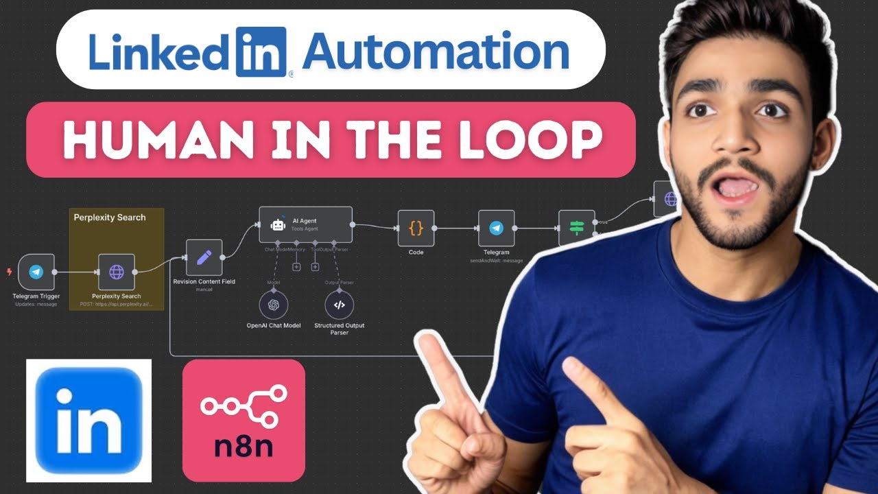 AI + Human Feedback = Perfect LinkedIn Posts using n8n (Tutorial) - YouTube