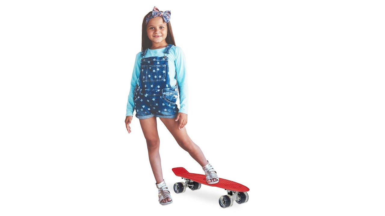 22 Zoll Skateboard mit LED Rollen