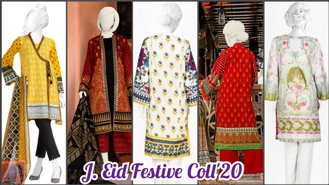 J. Eid Festive Collection 2020 unstiched Dresses