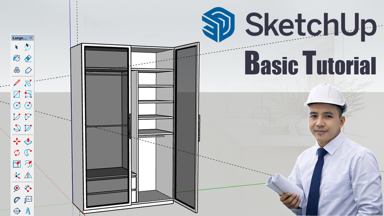 Small Bedroom Wardrobe Design in Google SketchUp | Step