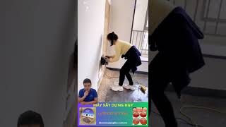 Máy bào lớp sơn tường cũ #shorts
