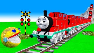 【踏切アニメ】あぶない電車 TRAIN THOMAS 🚦 Fumikiri 3D Railroad Crossing Animation 2024