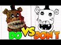 DOs & DON'Ts   Drawing Five Nights At Freddy's Twisted Ones In 1 Minute CHALLENGE!