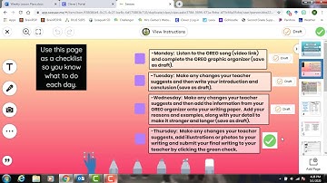 How to save a Seesaw Activity as a draft