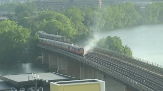 MBTA Orange Line train catches on fire approaching station in Somerville