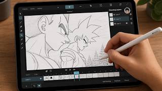 360 HOURS OF WORK  in 8 Minutes | Drawing Goku & Vegeta vs Gas ANIMATION