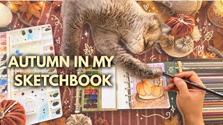How I Fill a Blank Page When I Have No Idea What to Create 🍂 | Cozy Autumn Art