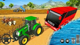 Offroad Chained Tractor Towing Rescue Simulator || Indian Tractor Simulator Game - Android Gameplay. screenshot 5