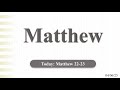 Matthew 22 & 23 (April 6, 2025 - Sunday AM Bible Class)