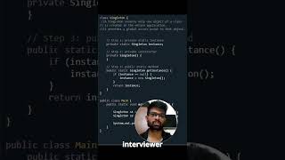 Singleton Design Pattern in Java #java #coding #javainterviewquestions