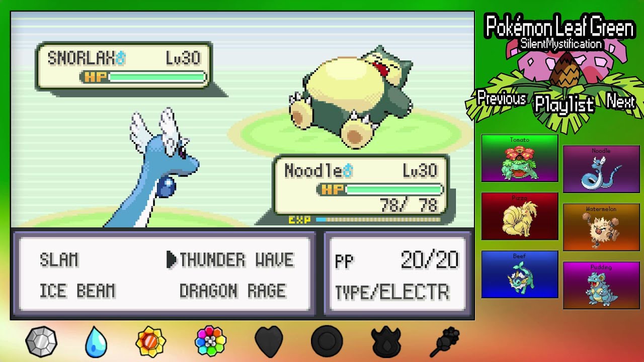 Pokemon Leaf Green - Part 20 :: Noodle Evolves into a Bigger Noodle! - YouTube