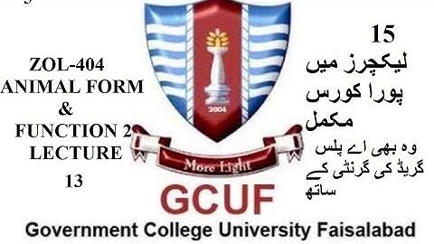 #lecture13 animal form and function 2 ZOL-404