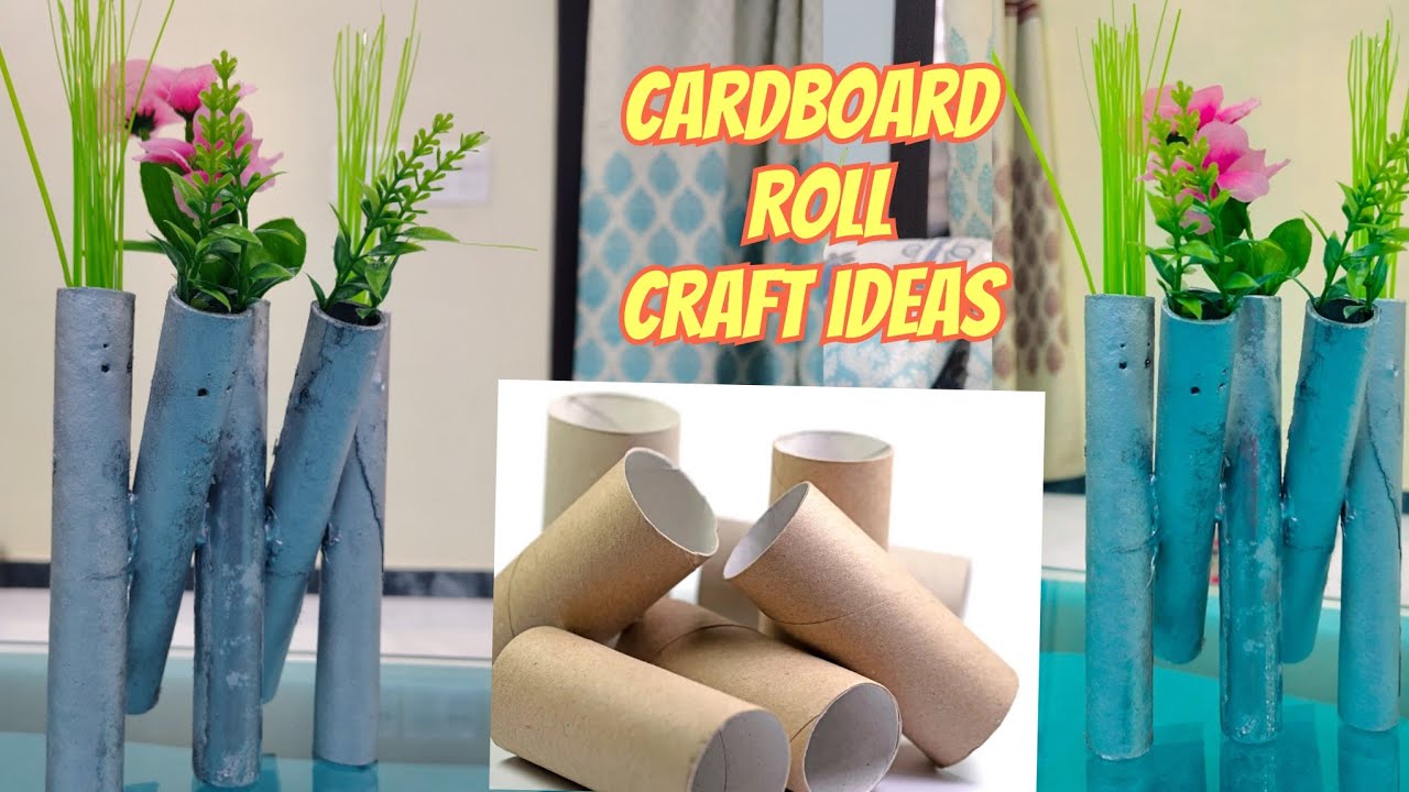💐DiY Unique flower😍pot from waste🪻cardboard roll/🥰Home decor diy/