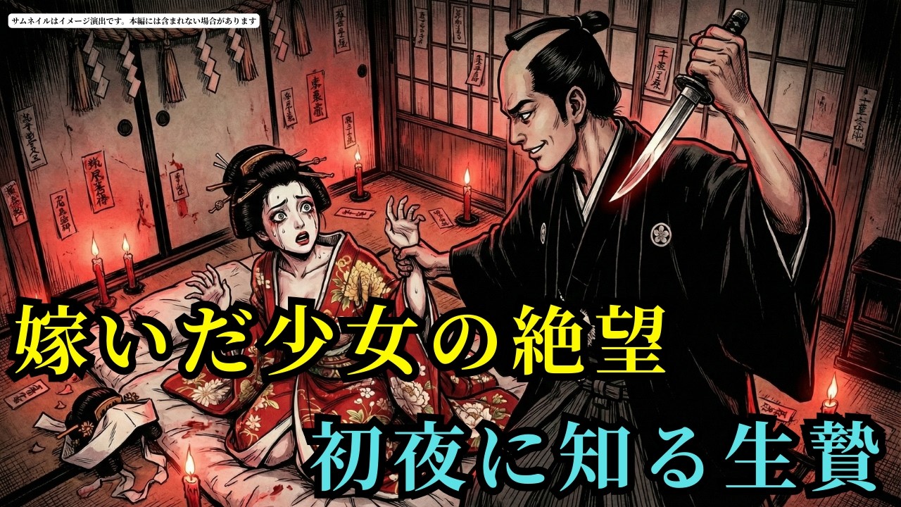 家の体裁のため名門武家に嫁がされた一人の少女。しかし初夜、彼女は自分が「生贄」であるという恐るべき真実を知る… (AIフィクション) | 野談 | 伝説 | 昔話 | 説話 | 民話