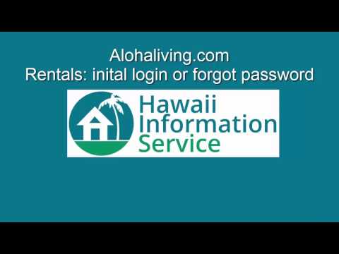 Alohaliving/rentals - Initial Login