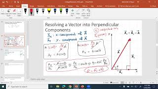 Ch #3, OpenStax College Physics, Resolving a Vector into Perpendicular Components