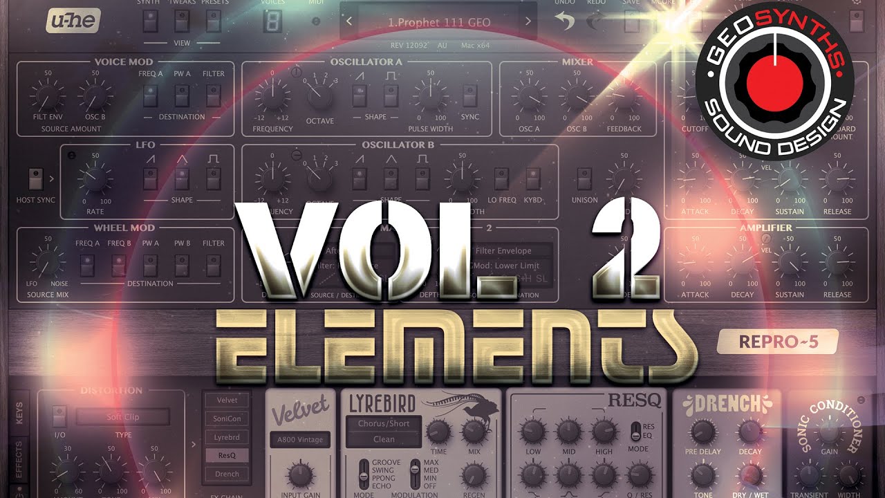Elements Vol 2 - Patches 51 to 75 (of 100) - u-he - Repro 5 - YouTube