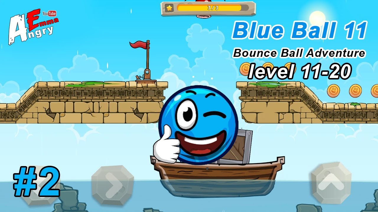 🔵Blue Ball 11: Bounce Ball Adventure - Gameplay #2 (level 11-20)