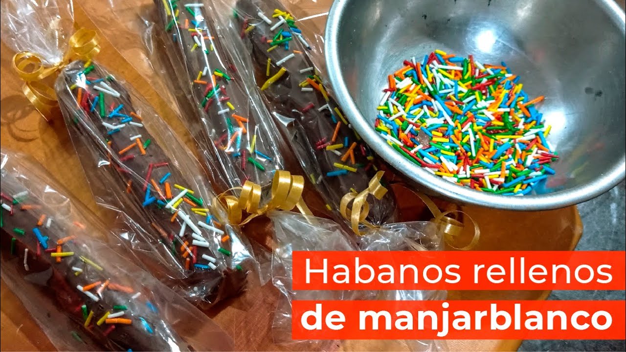 Habanitos o puros rellenos de manjar blanco bañados en chocolate | Eliana Galindo
