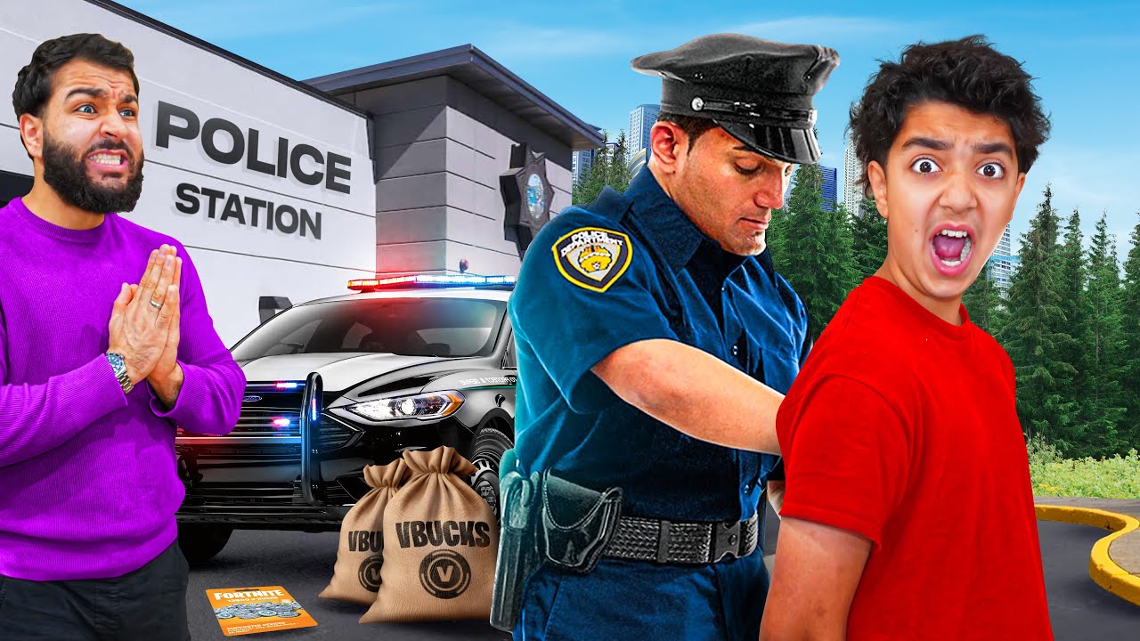 Little Brother Got ARRESTED By The POLICE For Stealing V-Bucks.. - YouTube