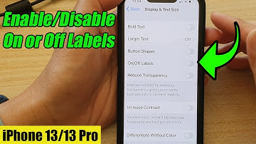 iPhone 13/13 Pro: How to Enable/Disable On/Off Labels