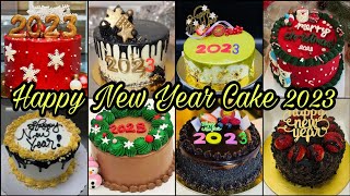 Easy Happy New Year Cake Decoration Ideas For 2023/New Year Cake/Happy New Year 2022 Cake Design